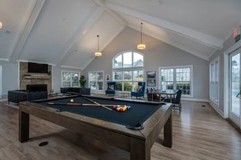 Game room with pool table